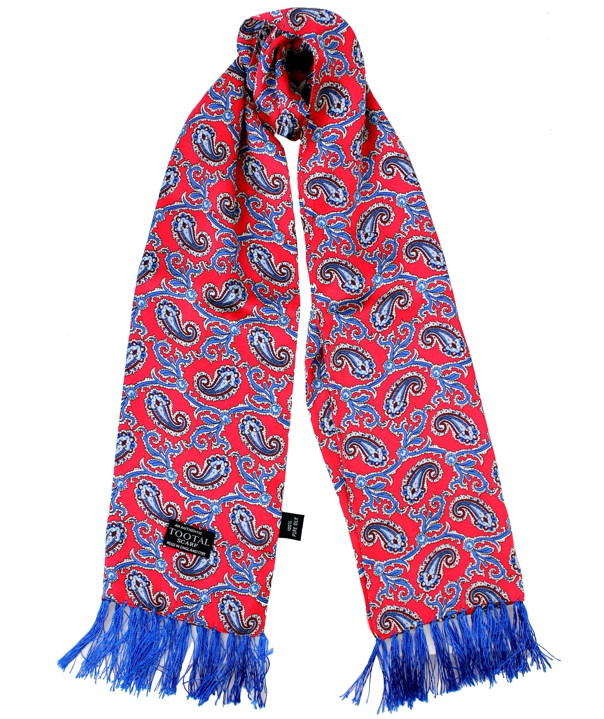 Tootal Men's Barberry Paisley Print Silk Scarf (, One Size)