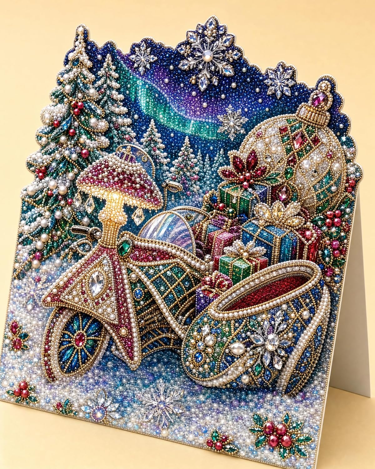 6 Pack DIY 5D Diamond Art Painting Christmas Cards Kits for Adults image 4