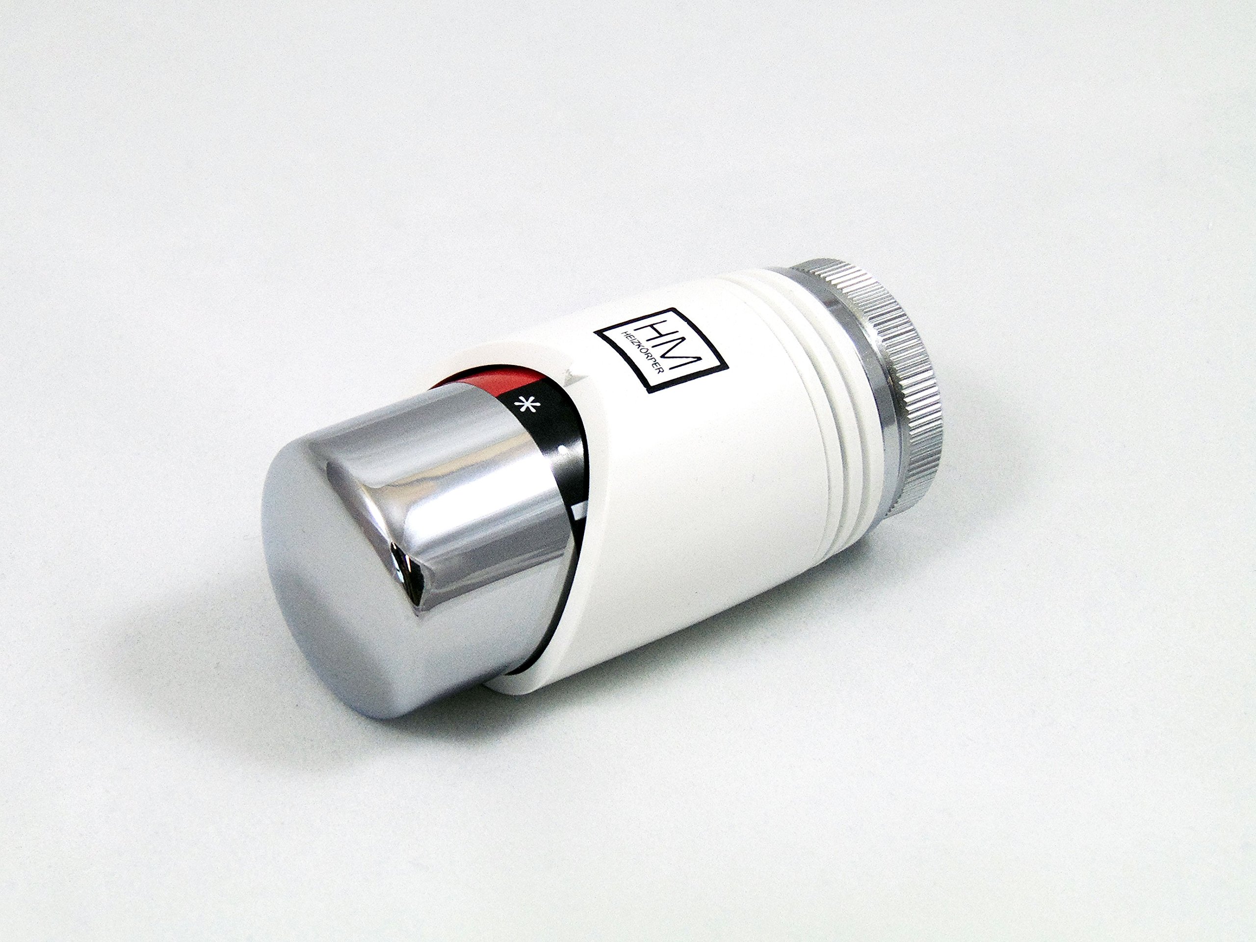 Thermostatkopf HM Design mit Logo | weiß