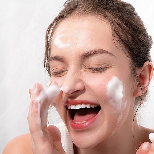 Miniatura 3 de menorah Mousse de limpieza suave - Jabón facial hidratante con pH equilibrado con extractos de cactus y pepino, limpiador diario calmante para