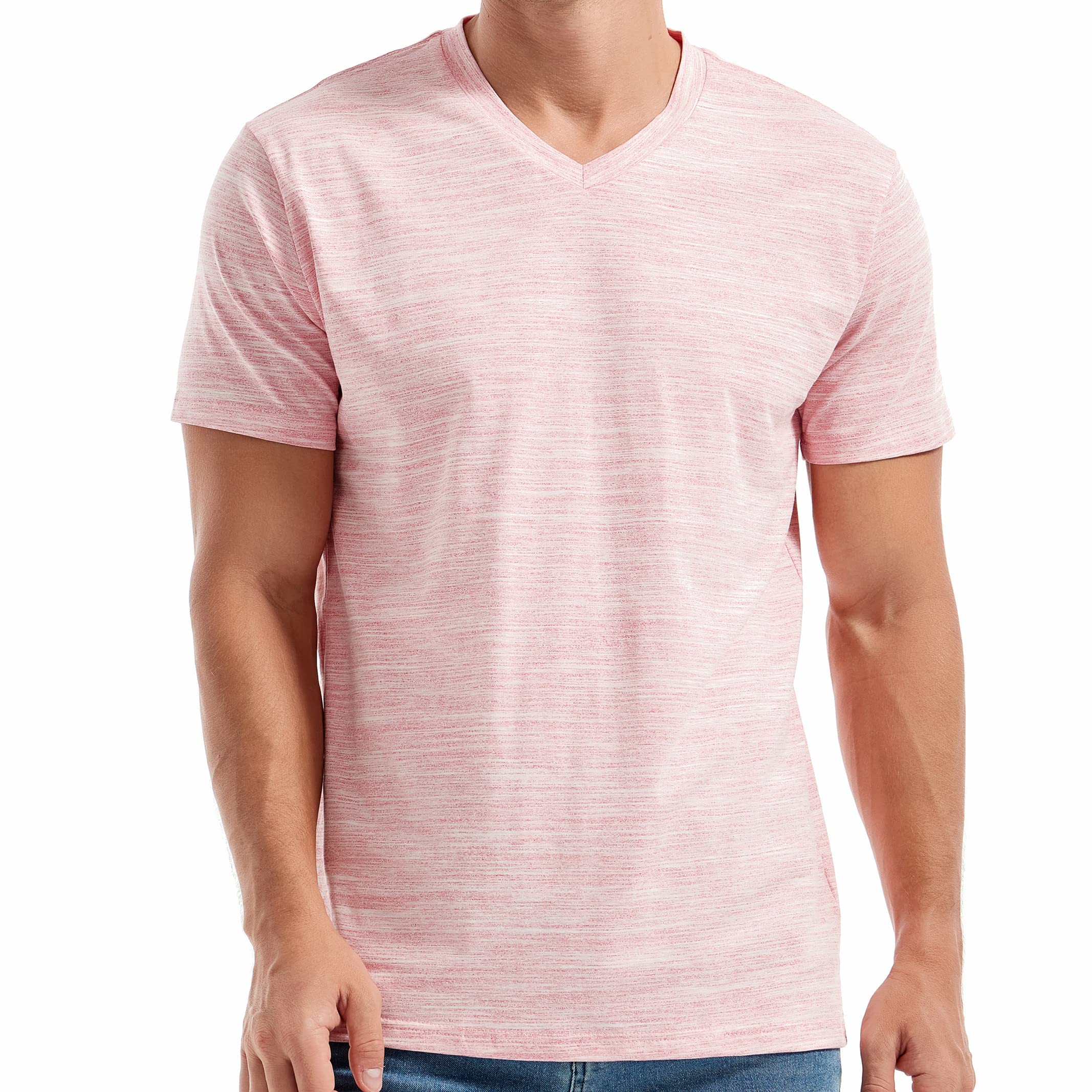 Men's V Neck T Shirts - Casual Stylish Fitted Stretch Tees for Men