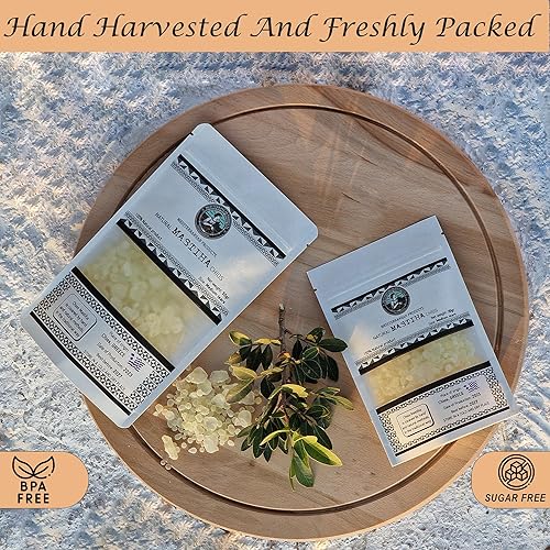 Miniatura 9 de Mastiha Chios orgánico 20G  Goma de mastica griega 100% natural, sin gluten y sin azúcar de granjeros griegos, auténticas lágrimas de mastiha para