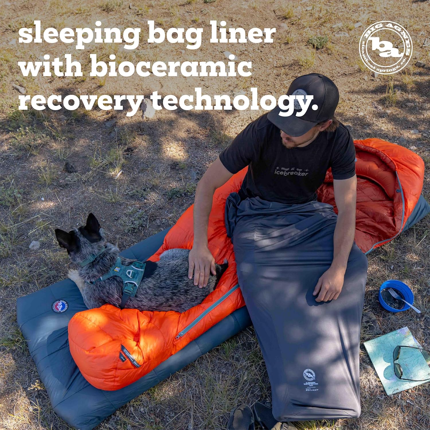 Big Agnes UL Recovery Sleeping Bag Liner - Ultralight Backpacking Gear, Celliant Technology, Lightweight, Compact