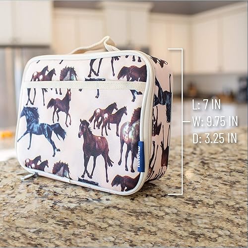 Miniatura 8 de Wildkin Paquete de mochila para niños de 15 pulgadas con bolsa de almuerzo (Horse Dreams)