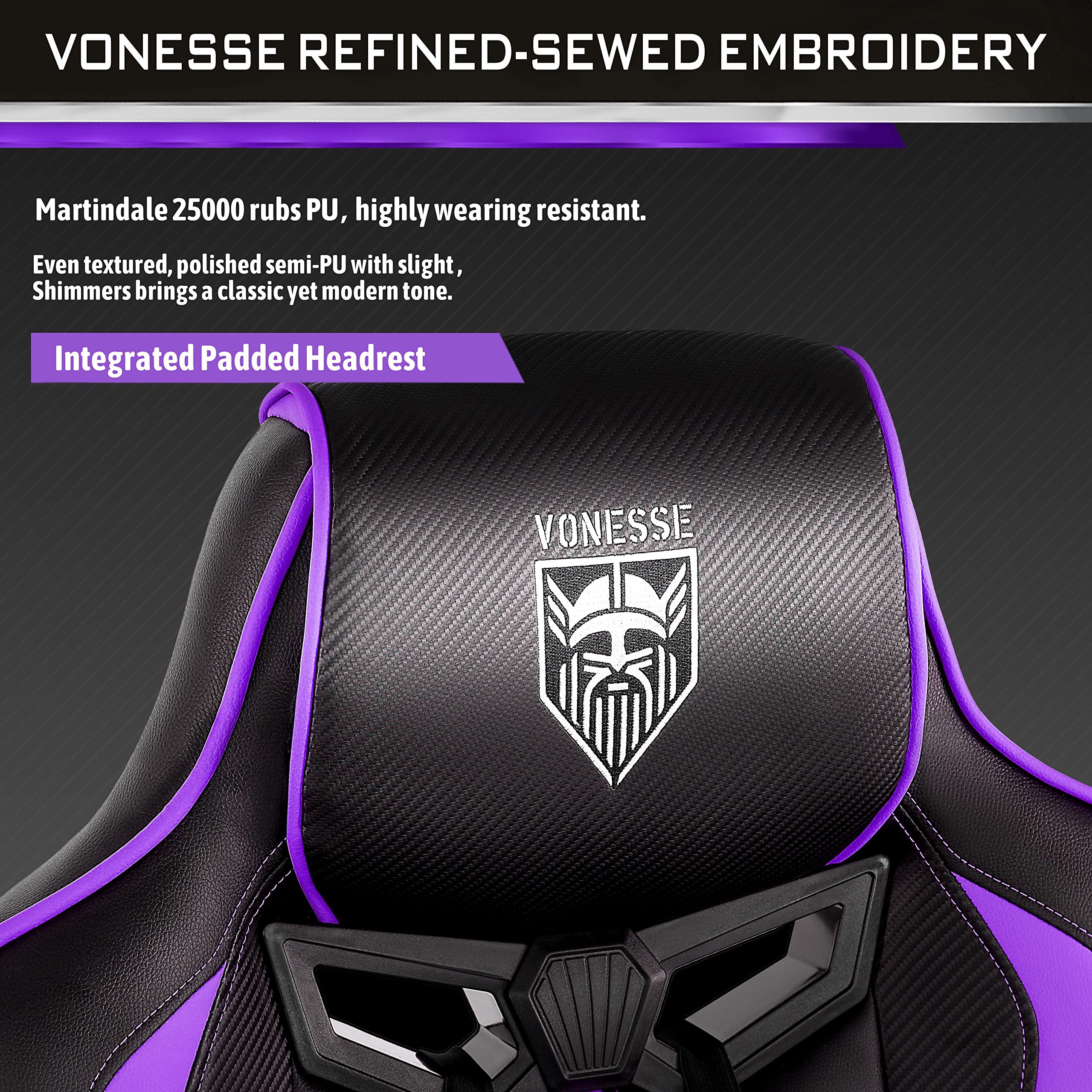 Buy Vonesse Purple Gaming Chair with Footrest Reclining Computer Gaming