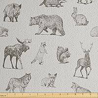 Vista 11 de Ambesonne Lattice Faux Suede Fabric by The Yard, Morocco Intricate Pattern Orient Influences, for Indoor Outdoor DIY Projects Upholstery, 2 Yards