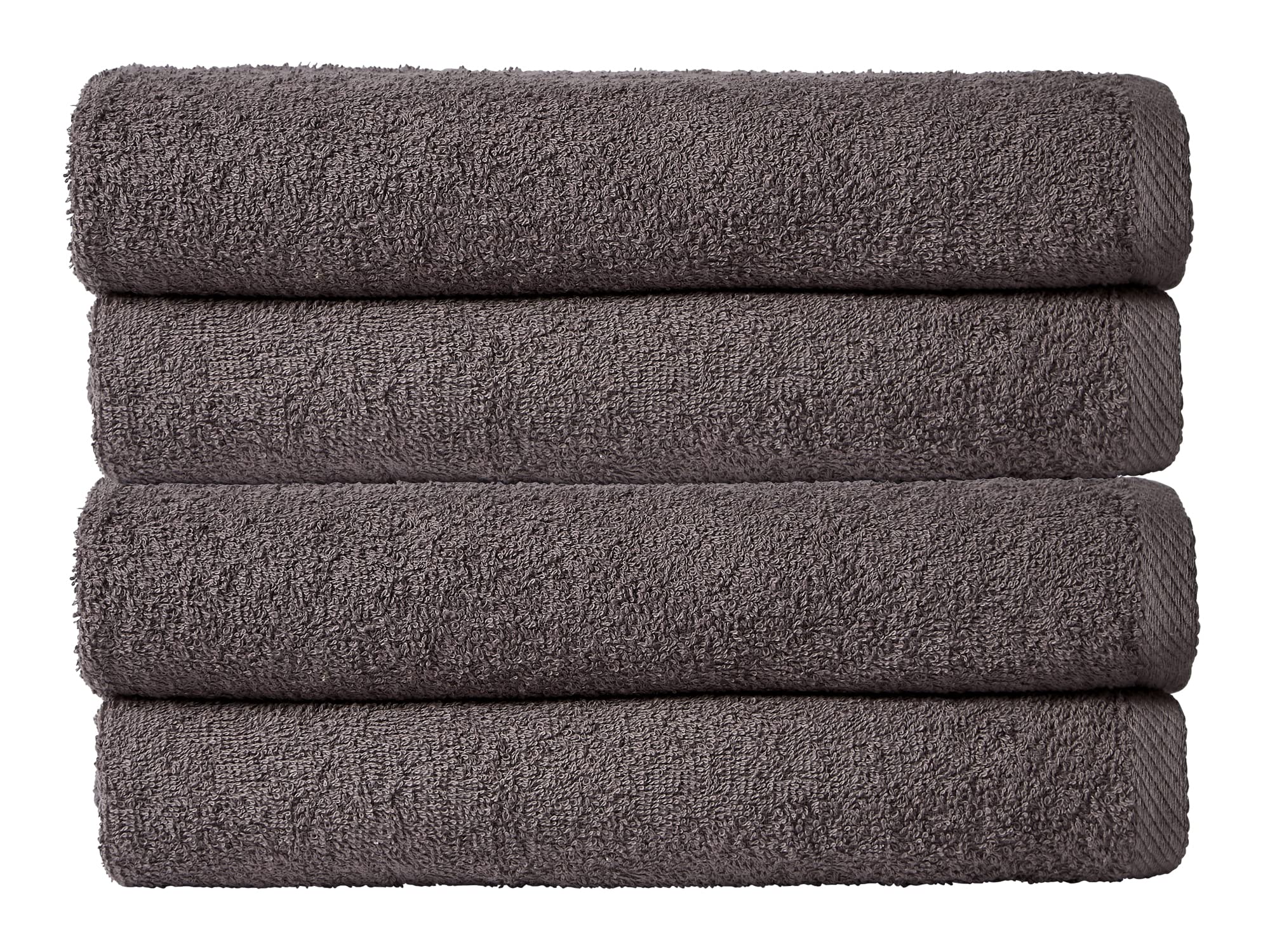 Olivia Rocco Pack Of 4 Bath Sheet Everday Multi Purpose Travel Gym Holiday Towels, Charcoal