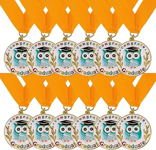 Miniatura 9 de GraduationMall Medalla de graduación de Congrats Kids con cinta para el cuello, medallón de premio de graduación de jardín de infantes y preescolar,