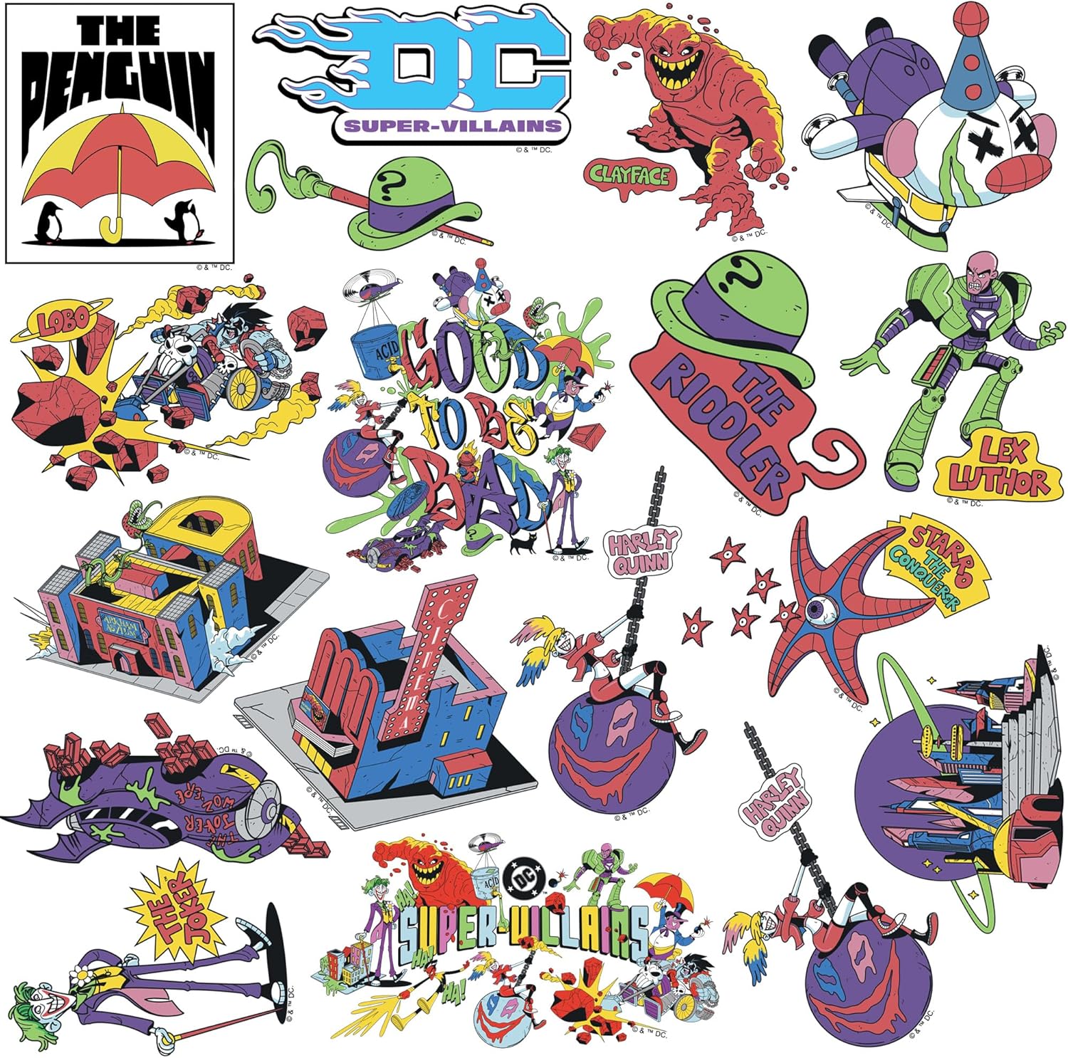 DC Comics Reimagined Villain Collection 50ct Vinyl Large Deluxe Stickers Variety Pack – Die Cut Decals for Laptop, Water Bottle, Scrapbooking, Tablet, Indoor/Outdoor - Image 3