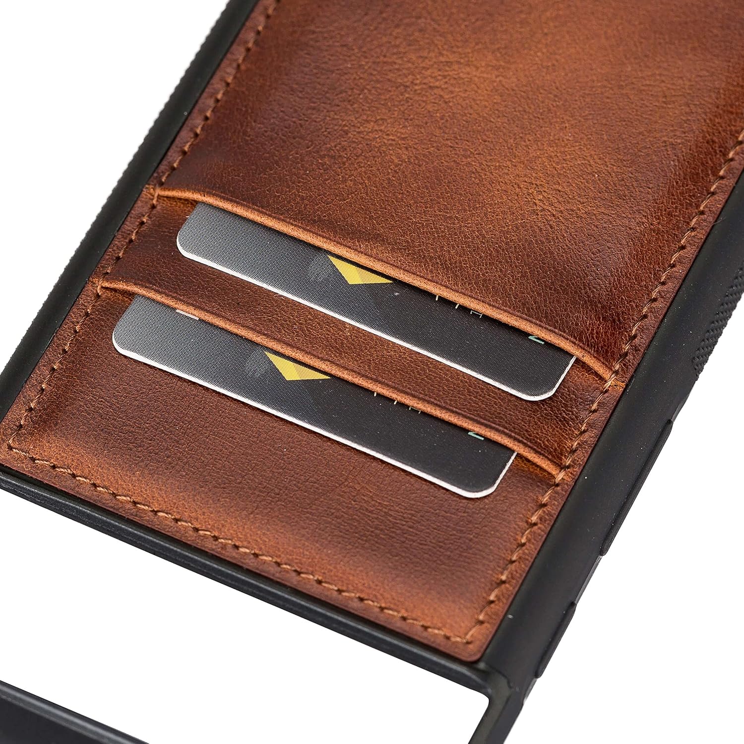Venito Capri Snap On Leather Wallet Case Compatible with Google Pixel 6 (6,4 inch) - Extra Secure with Padded Back Cover & RFID Protection (Antique Brown)
