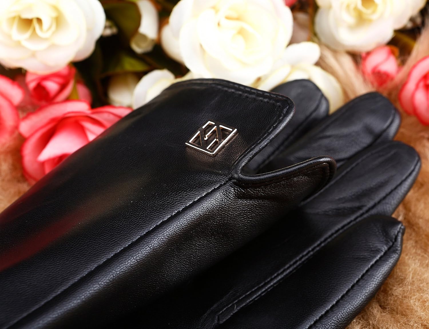 Women's Italian Leather Gloves Lambskin Winter Comfort Gloves (Touchscreen or Non-Touchscreen) - Image 9