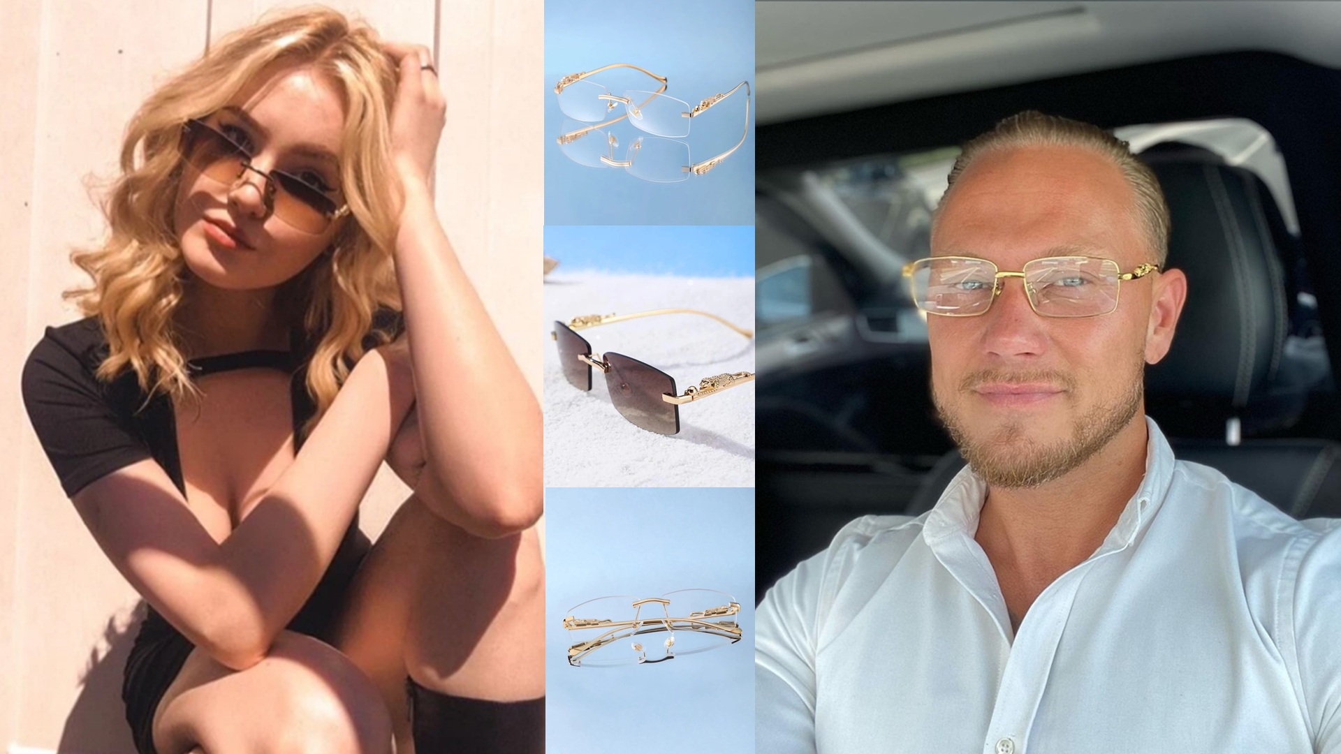 Retro Clear Square Sunglasses 70s Festival Sunnies Clean Minimalist Y2K Shades High Fashion 70s Inspired Chunky Square Sunglasses D110 - zeroUV main image 3