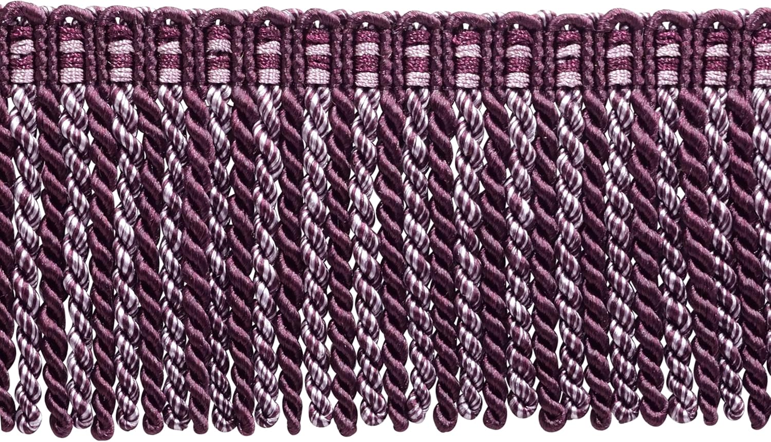 DÉCOPRO 3" (7.5cm) Noblesse Collection Bullion Fringe Trim with Fancy Knitted Header # DB3 Luscious Lavenders #2927 (Lavender Purple Dark Purple Light Purple) 5 Yard Value Pack (15 ft/4.5m)