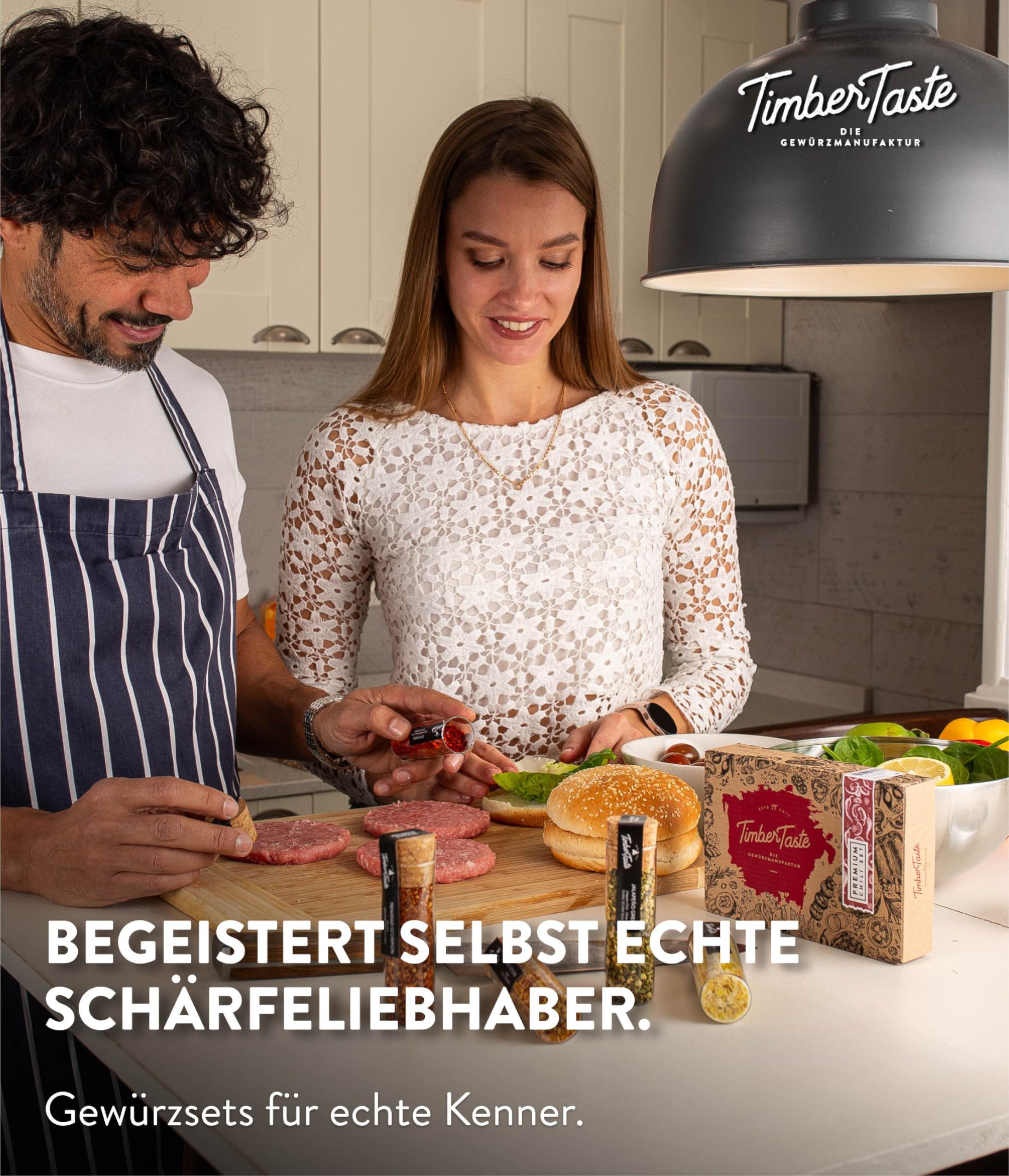 TIMBER TASTE® Chili Geschenkset 10er - Scharfe Gewürze bis 1,2 Mio Scoville Reaper Trinidad Scorpion Habanero Ghost Pepper