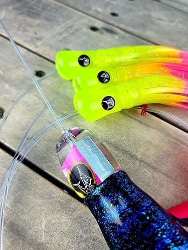 Miniatura 3 de # 202 Bigeye - Cadena híbrida de margarita híbrida con diseño de atún de caramelo UV pelágico