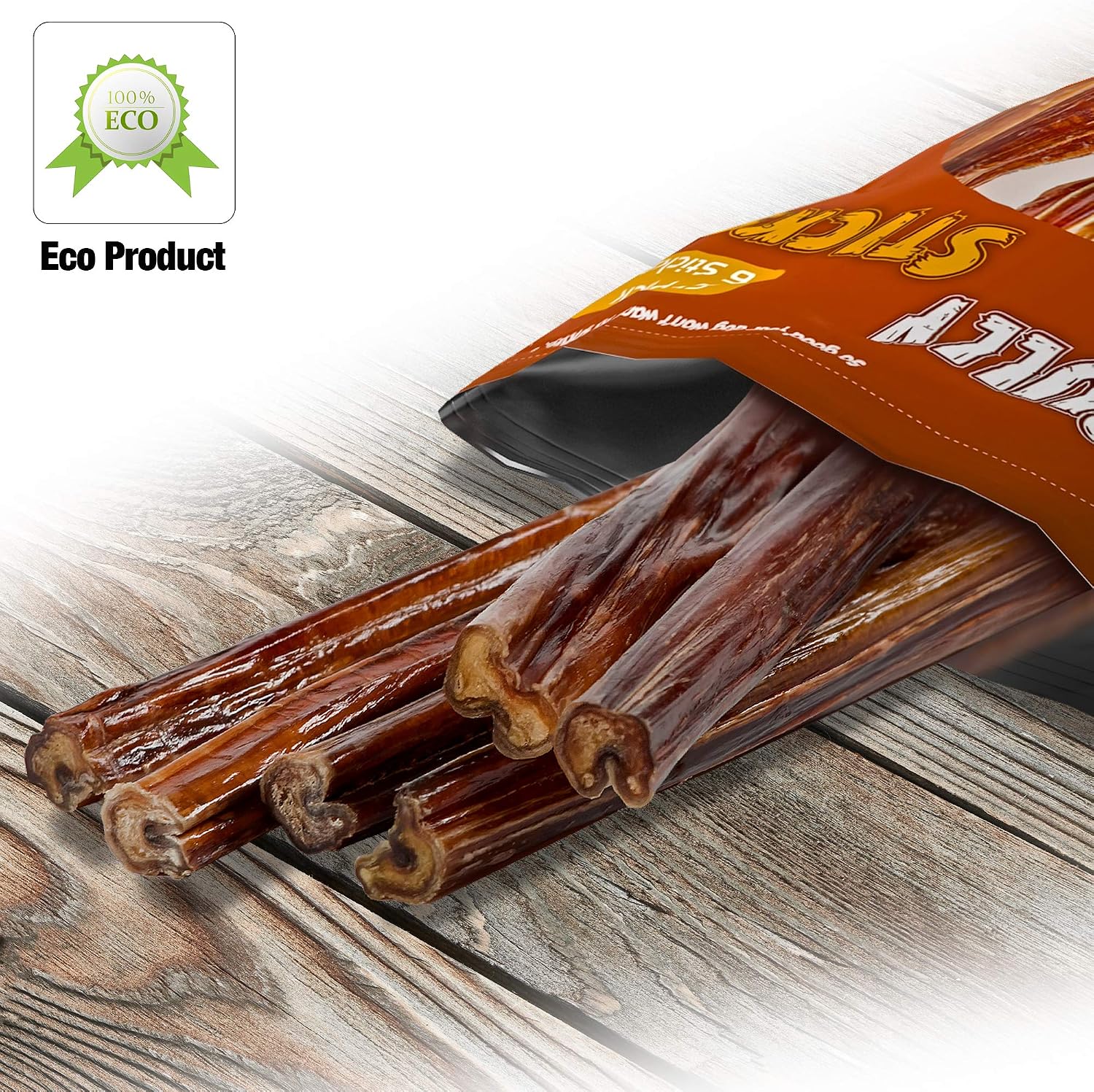 Beloved Pets Thick Bully Sticks for Dogs 6 Inch - Natural Beef Pizzle Made for USA - Chew Large Bully Sticks Odorless (6" Extra Thick)