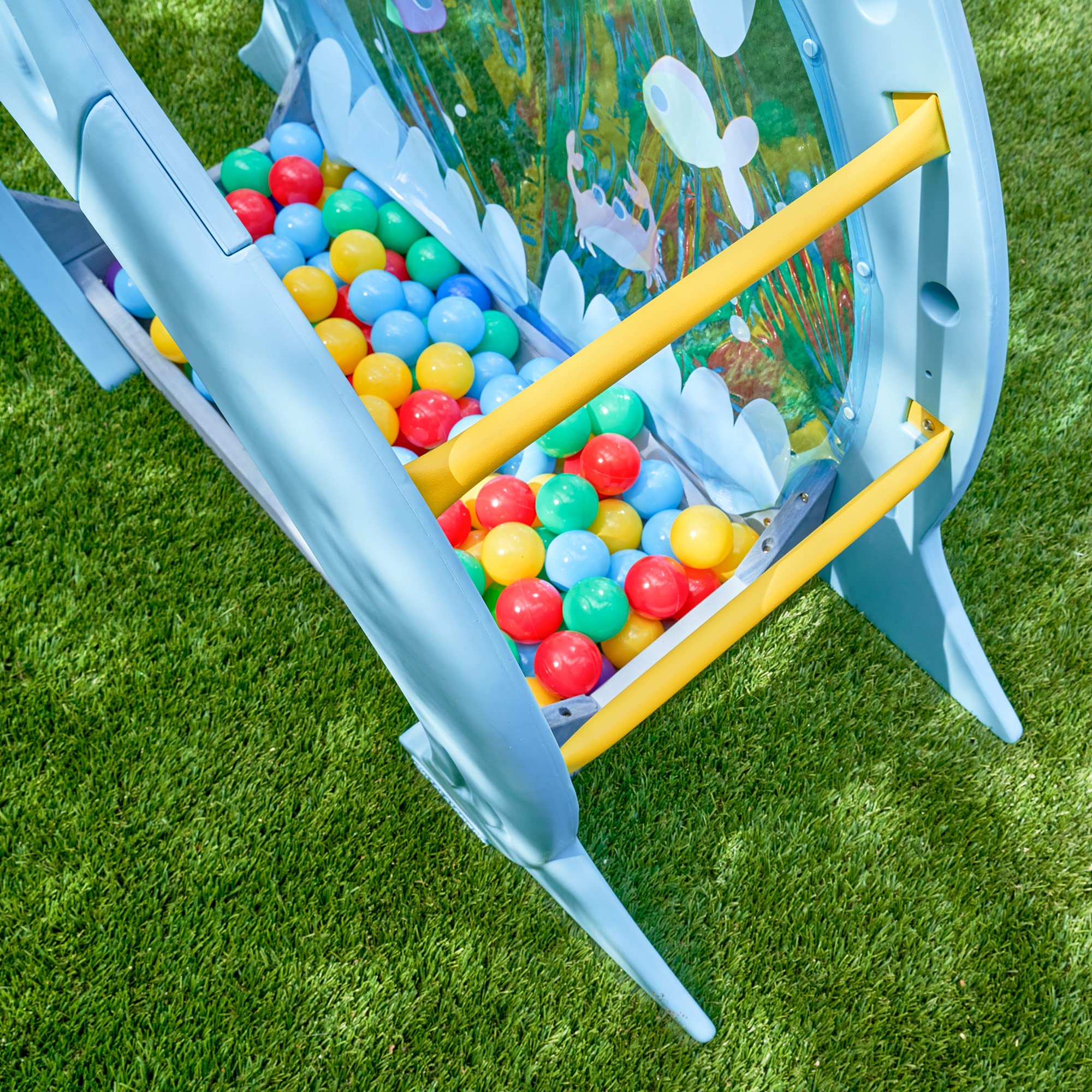 KidKraft Struttura per Arrampicata Shark Escape per Bambini, Giocattoli da Giardino in Legno, Parco Giochi Esterno, 20081