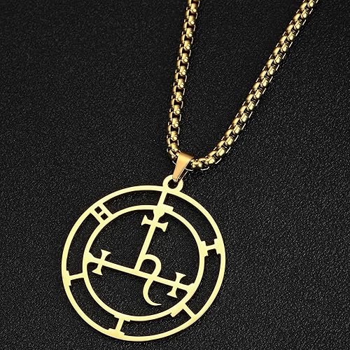 Miniatura 9 de EUEAVAN Sigil of Lilith Collar para mujeres y hombres Hécate gótico Lilith Diosa Sigil colgante Lucifer Signo mitología pagana joyería regalo