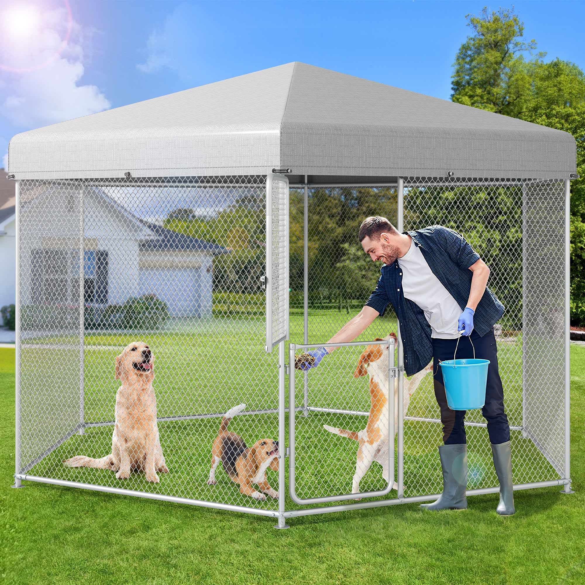 YITAHOME 13.1×11.2×7.6FT Extra Large Outdoor Dog Kennel for Yard