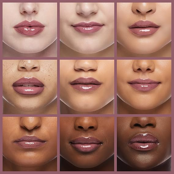 Rimmel Stay Glossy Lip Gloss - Non-Sticky and Lightweight Formula for Lip Color and Shine - 290 Date Night, .18oz