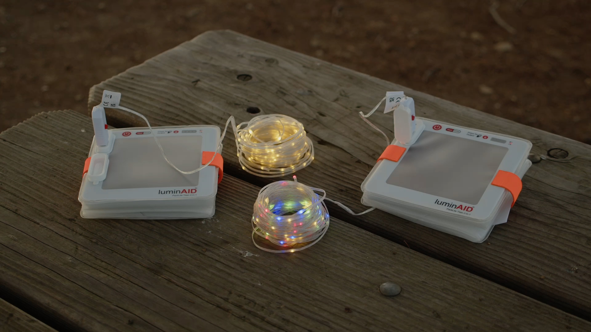 LuminAID USB String LED Lights with Phone Charger, 32 ft (2 Pack