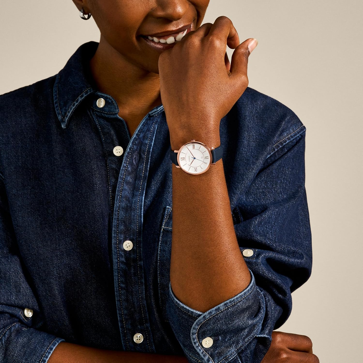 Fossil Women's Jacqueline Quartz Stainless Steel Three-Hand Watch - Image 4