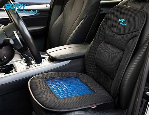 Miniatura 7 de Sojoy Cojín de asiento de camión con soporte lumbar firme, cojín de asiento de gel con almohada de apoyo superior de la parte inferior de la espalda