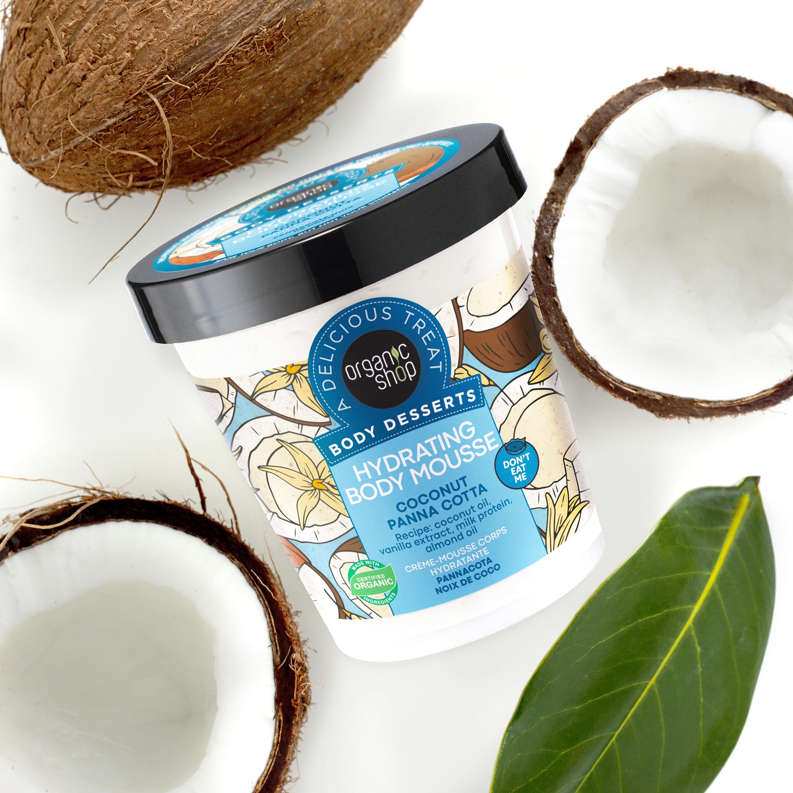 Organic Shop Body Desserts Hydrating Body Mousse Coconut Panna Cotta, 450 ml, Blue, 450 g (Pack of 1) - Image 3