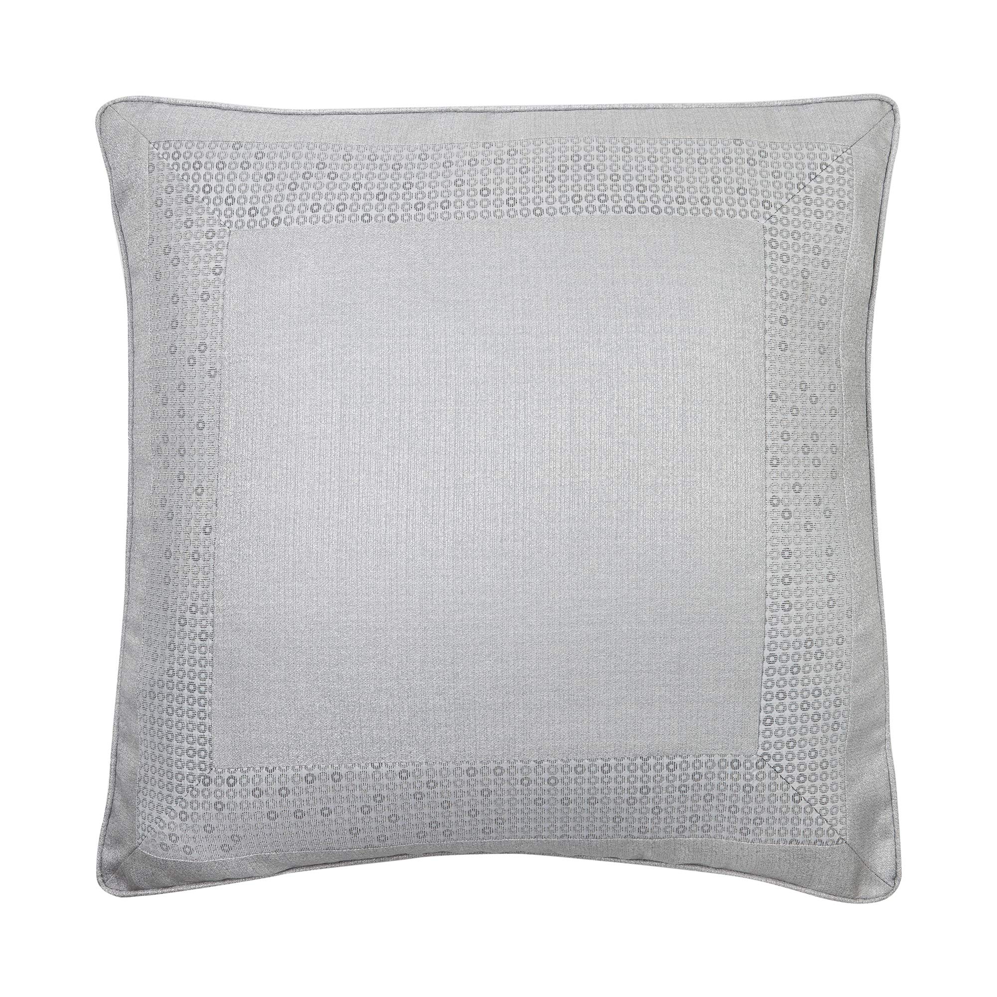 Croscill Euro Sham, Polyester, Silver, 26x26