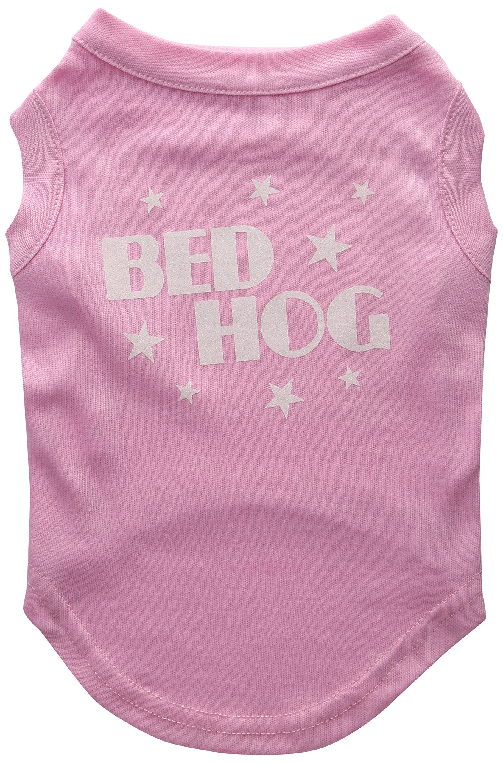Pet Dog & Cat Shirt Screen Printed, "Bed Hog" Light Pink MD (6-10 lbs.)