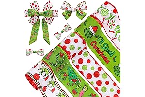 Whaline Premium Wired Edge 30 Yard Holiday Ribbon