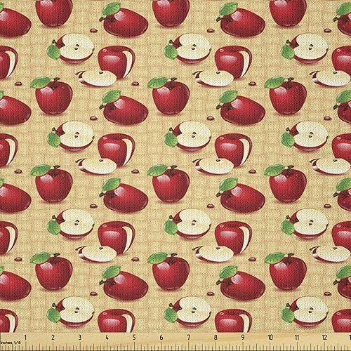 Miniatura 114 de Tela de panda Lunarable de The Yard, diseño de oso asiático con dibujos animados comiendo hojas y ramas, animal silvestre, tela decorativa para