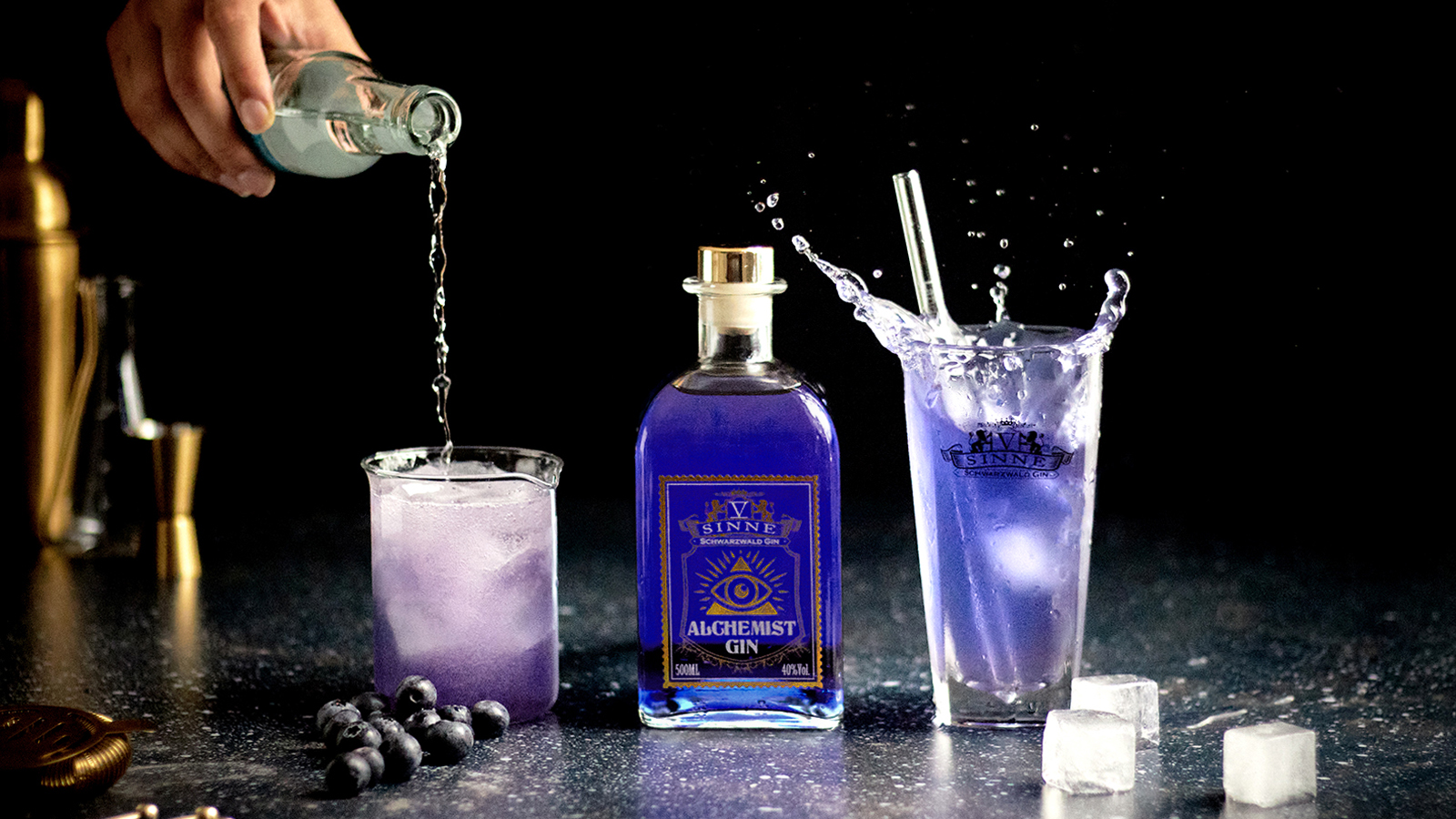 Alchemist Gin - der Farbwechsel Gin mit Heidelbeeren - ändert die Farbe bei Zugabe von Tonic - 500 ml – Bild 8