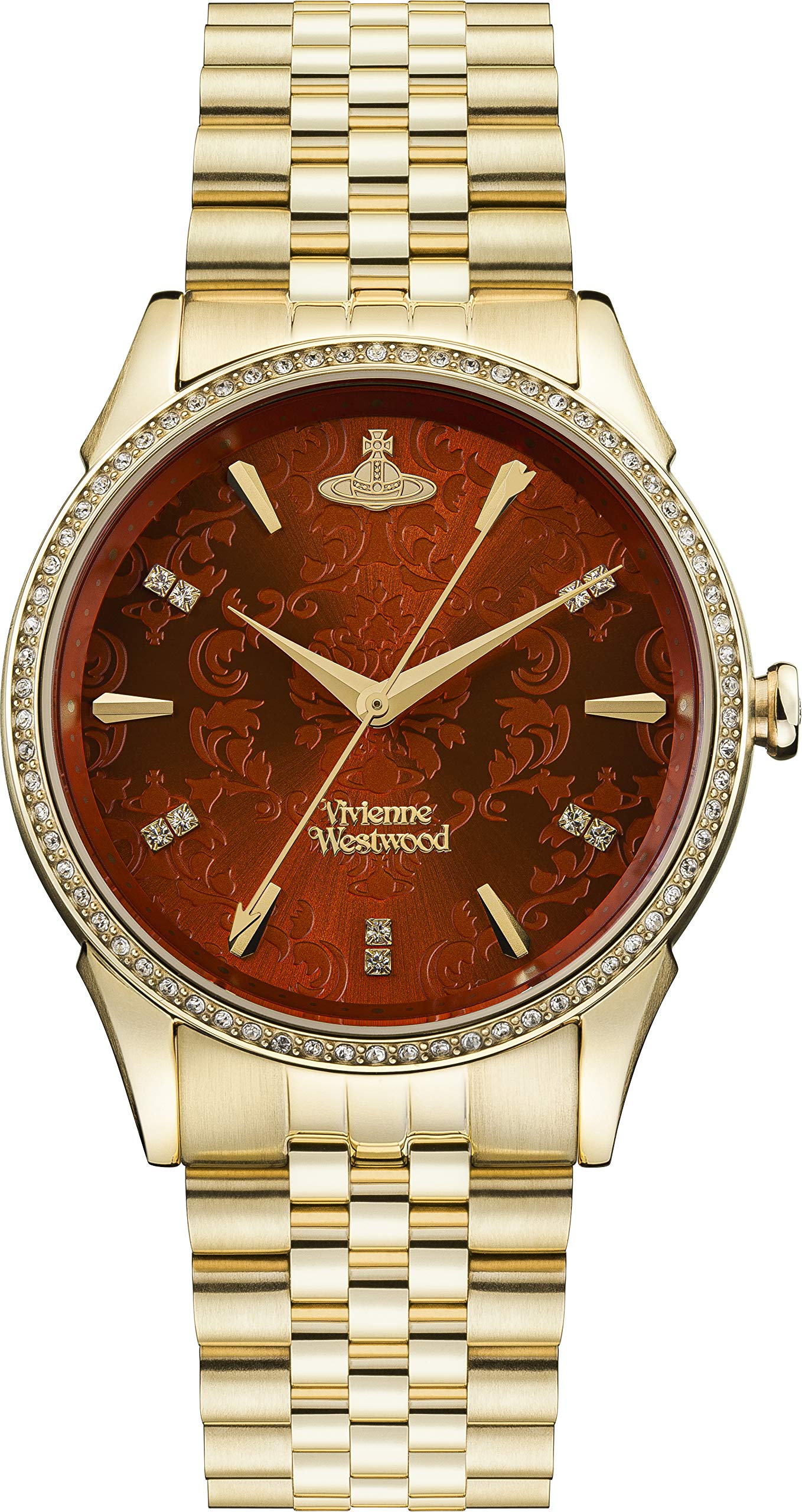 Vivienne Westwood The Wallace - Orologio da donna al quarzo con cinturino in acciaio inossidabile, Arancione, VV208RDGD-​AMZUK