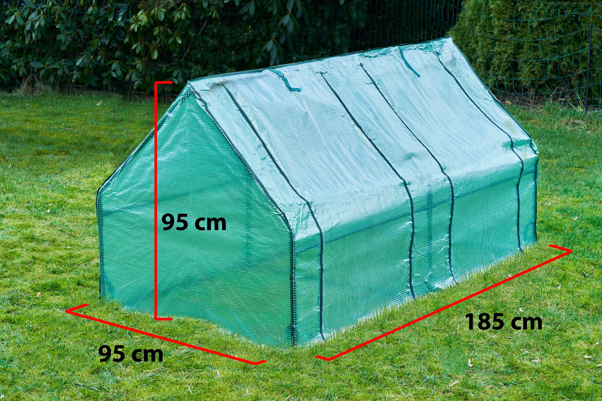 Gartenfreude Folien Gewächshaus Frühbeet 185 x 95 x 95 cm