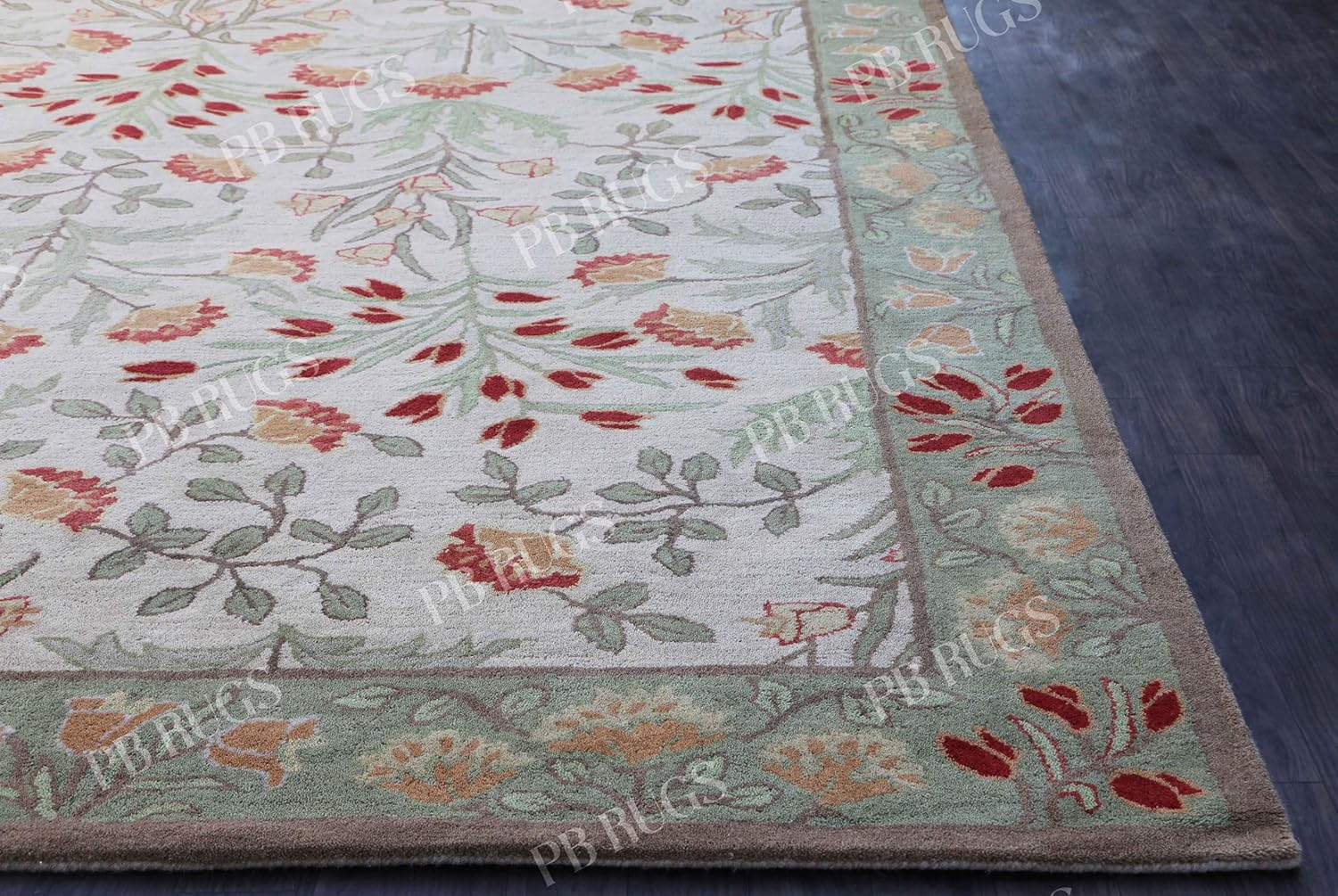 Adeline Multi Handmade Tufted Wool Area Rug, Floral Pattern, Premium Hand-Crafted Design, Living Room Bedroom Decor (8'x8' Round (240cm x 240cm))