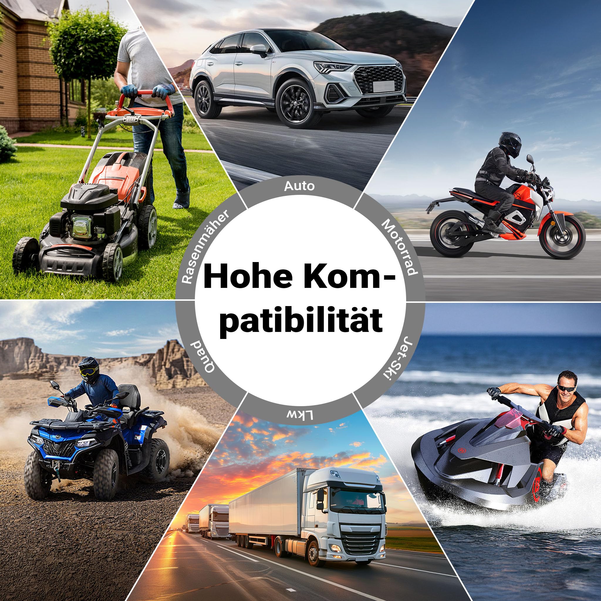 Wiltec Ladegerät 12-24 V, 16 Ah, 30-300 Ah für Autobatterie Kfz und Motorrad Starthilfe 490 W, intelligenter Lader mit LCD-Display und Tragegriff