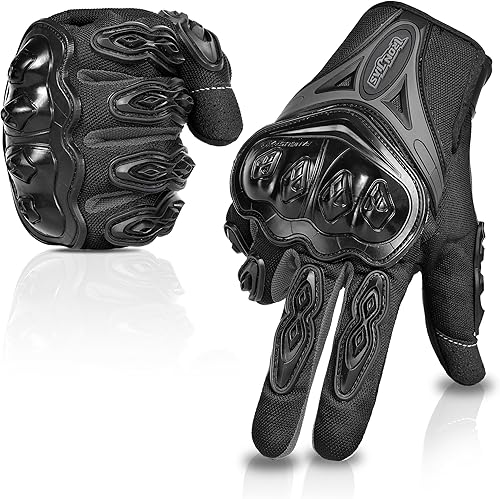 Guantes para motocicleta duraderos de dedos completos para carreras, verano, bicicleta, deportes extremos, compatibles con pantallas táctiles, XL,