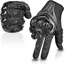 Motorcycle Gloves Full Finger Durable for Road Racing Bike Summer Spring Powersports Support Touch Screen Black-XL