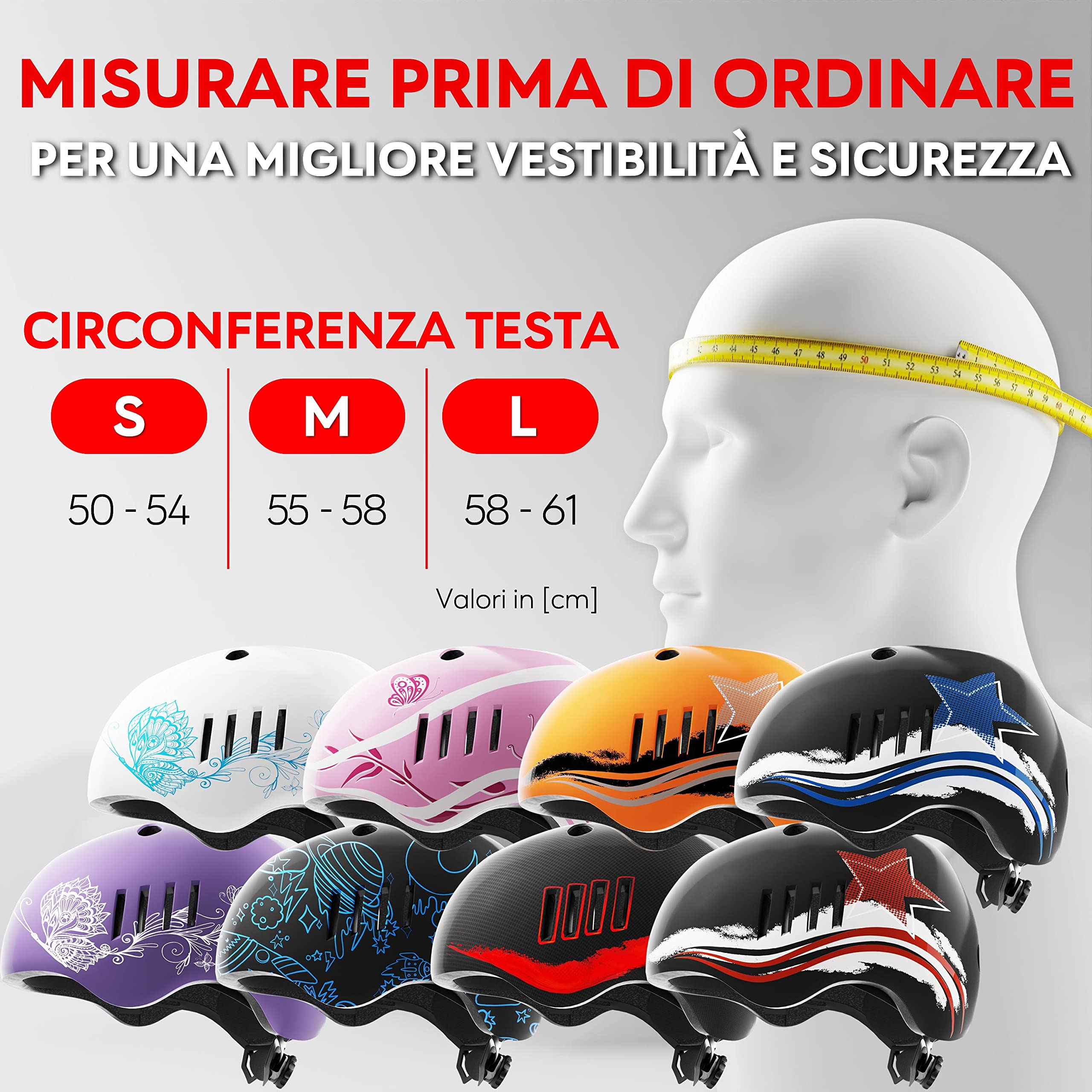 SKATEWIZ Casco da Bicicletta Casco da Skater per Bambini e Ragazzi sviluppato da Un Produttore Tedesco in 12 Fantastici Design - Caschi per Bambini Estremamente Leggeri