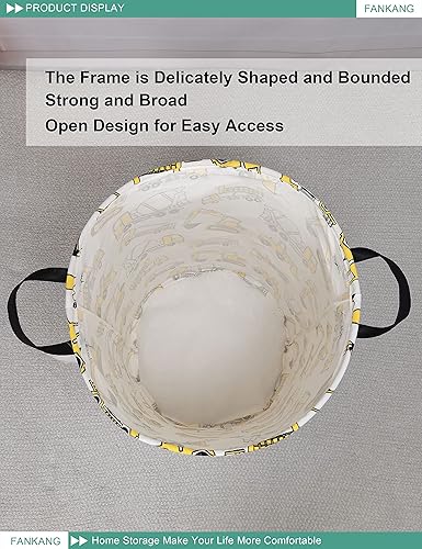 Miniatura 8 de FANKANG Cesta de almacenamiento, cesta de lona plegable con revestimiento de polietileno impermeable, cestas de almacenamiento grandes para niños y