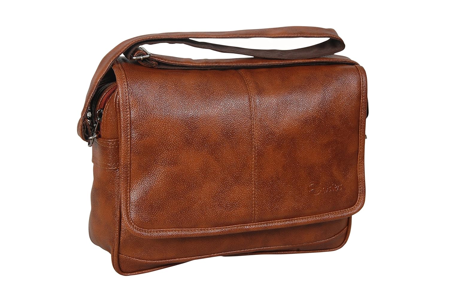 Easies Tan Color Synthetic Leather Trendy Large Sling Bag for Men for