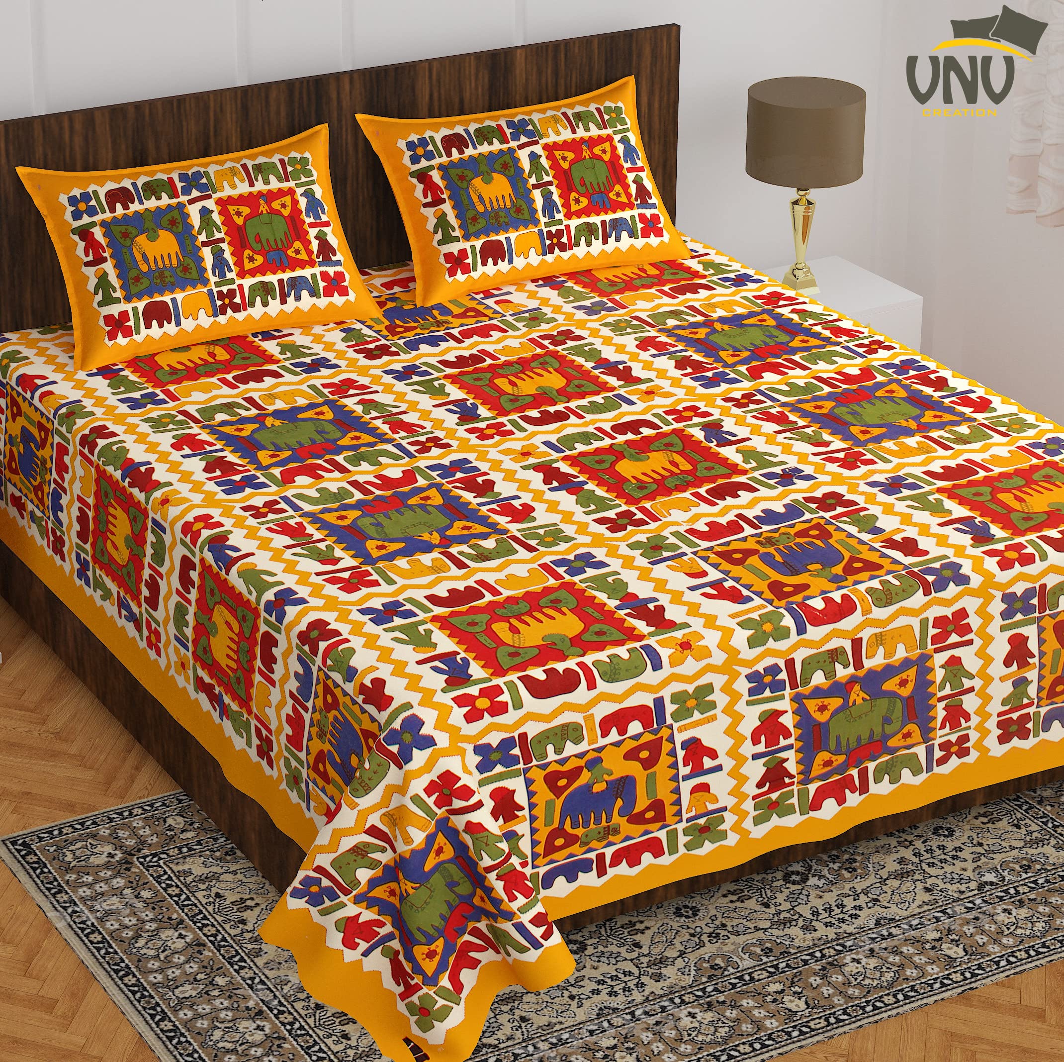 VNV Creation® Double Bedsheet Cotton Fabric Printed Bedsheet with 2 Pillow Cover B_05 (B0BRB4FG9Z) Amazon Price History, Amazon Price Tracker