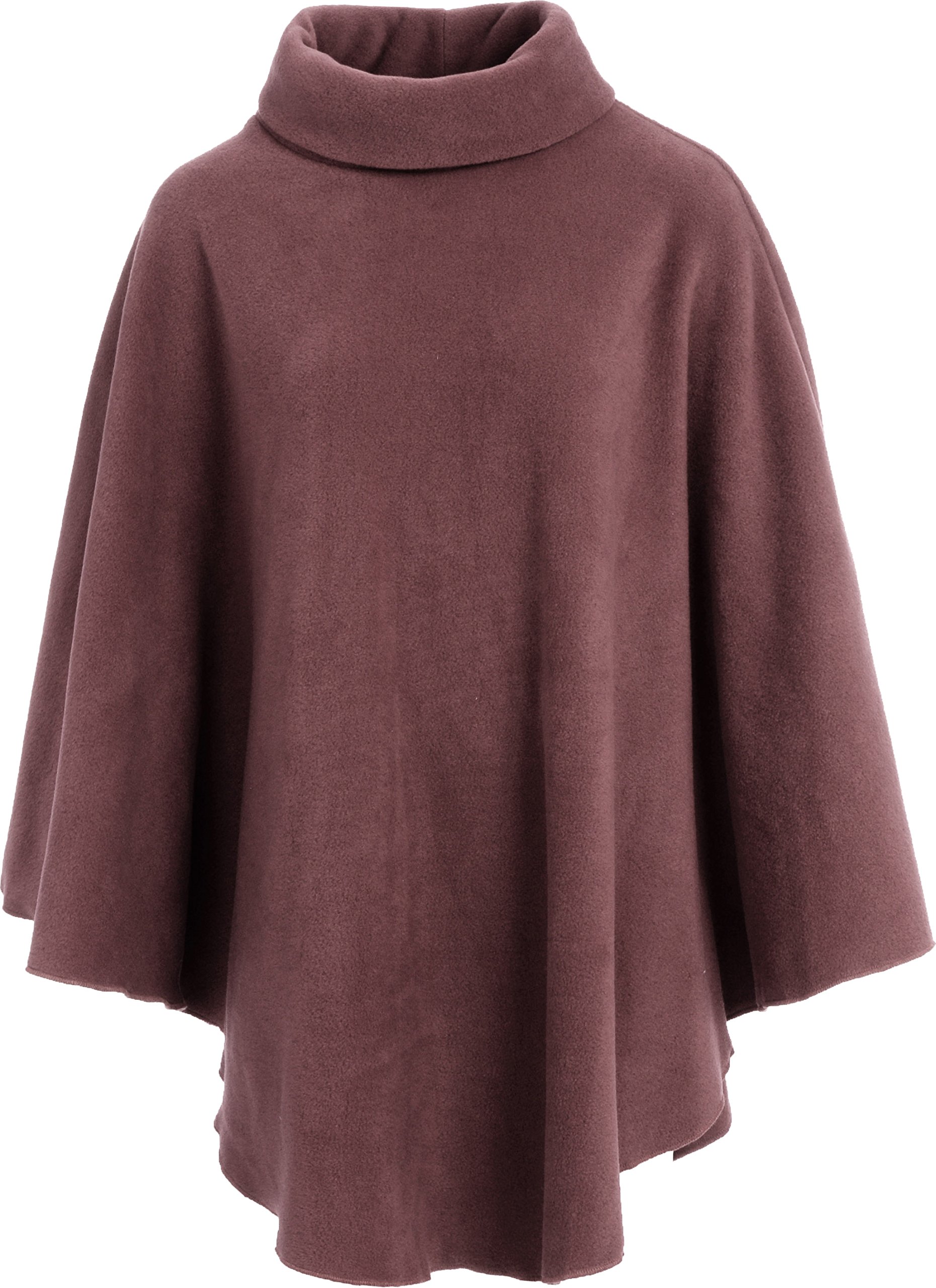 Kk Fashion Lines Women's Taupe Fleece Poncho Capes Polo Neck Anti Pill Fleece Cosy Winter Warm (One Size, )