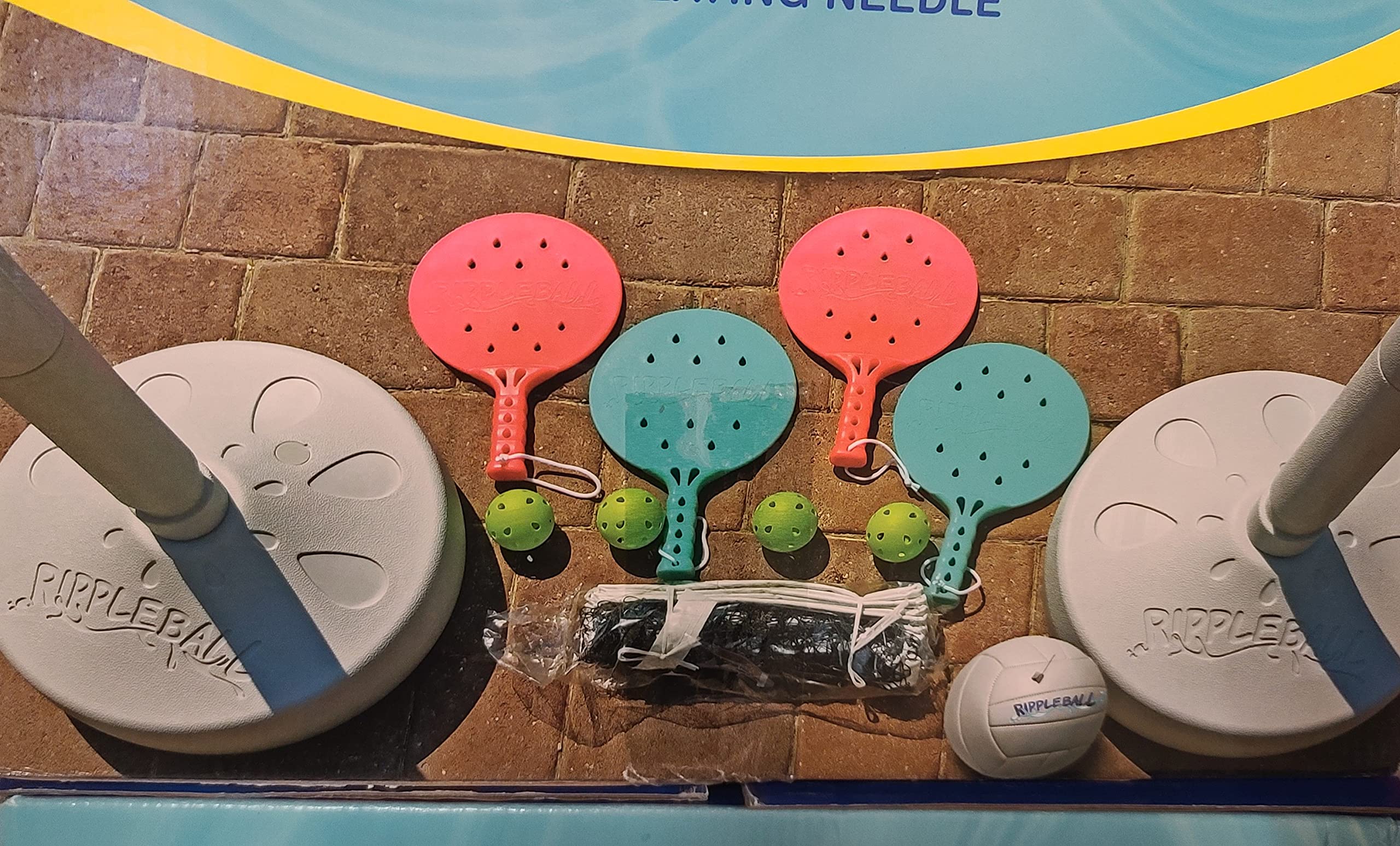 Amazon | オハイオトレーディング リップルボール! みんなで楽しめるプール! パドル、リップルボール、バレーボール付きネット、プール内でも外でも 使える! | Ohio Trading | ビーチバレー