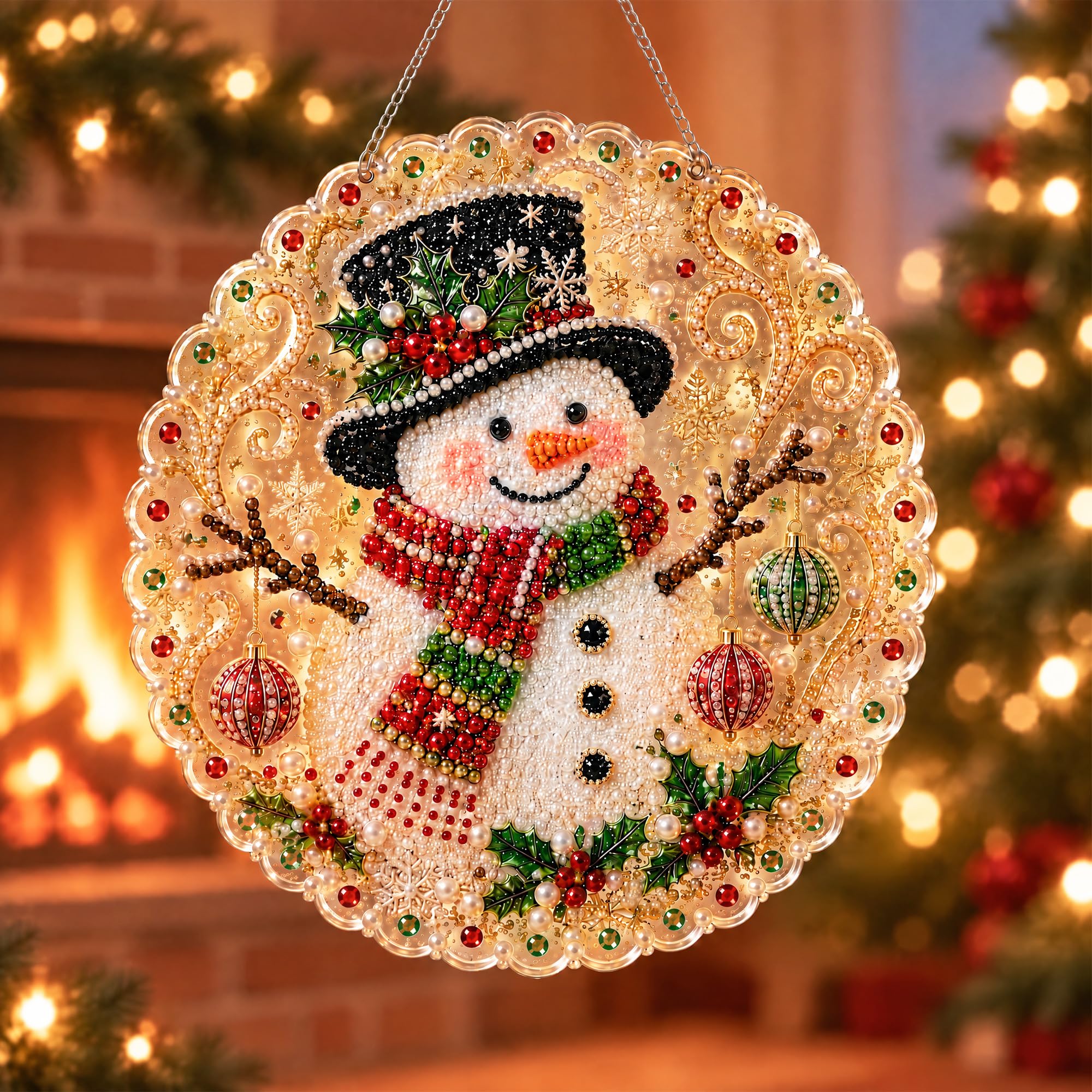 Christmas Pearl Diamond Painting Suncatcher Kit, Pearl Art Kits for Adults — image 1