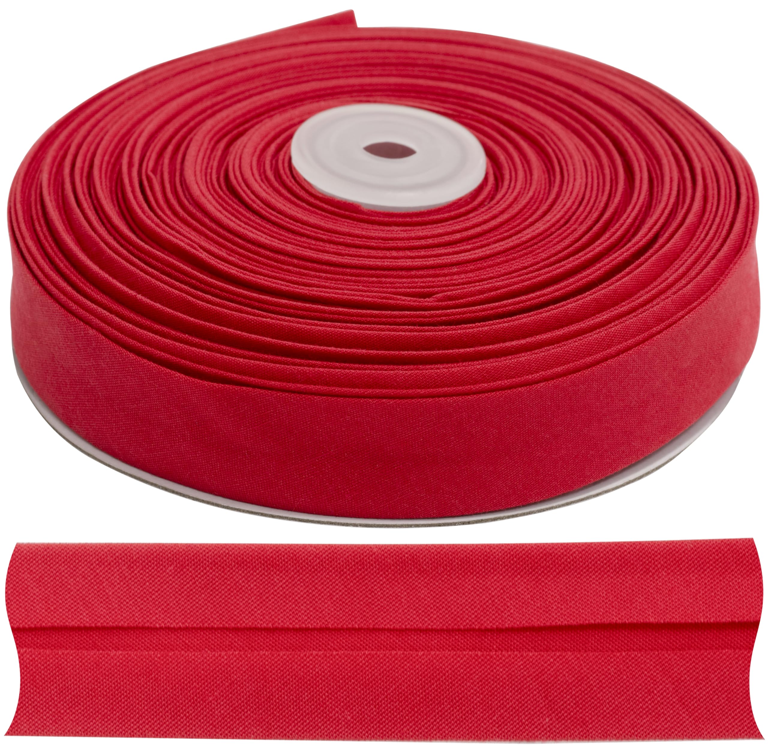 Ruban biais replié couture rouge AERZETIX C77430 rouleau 25m x 18mm