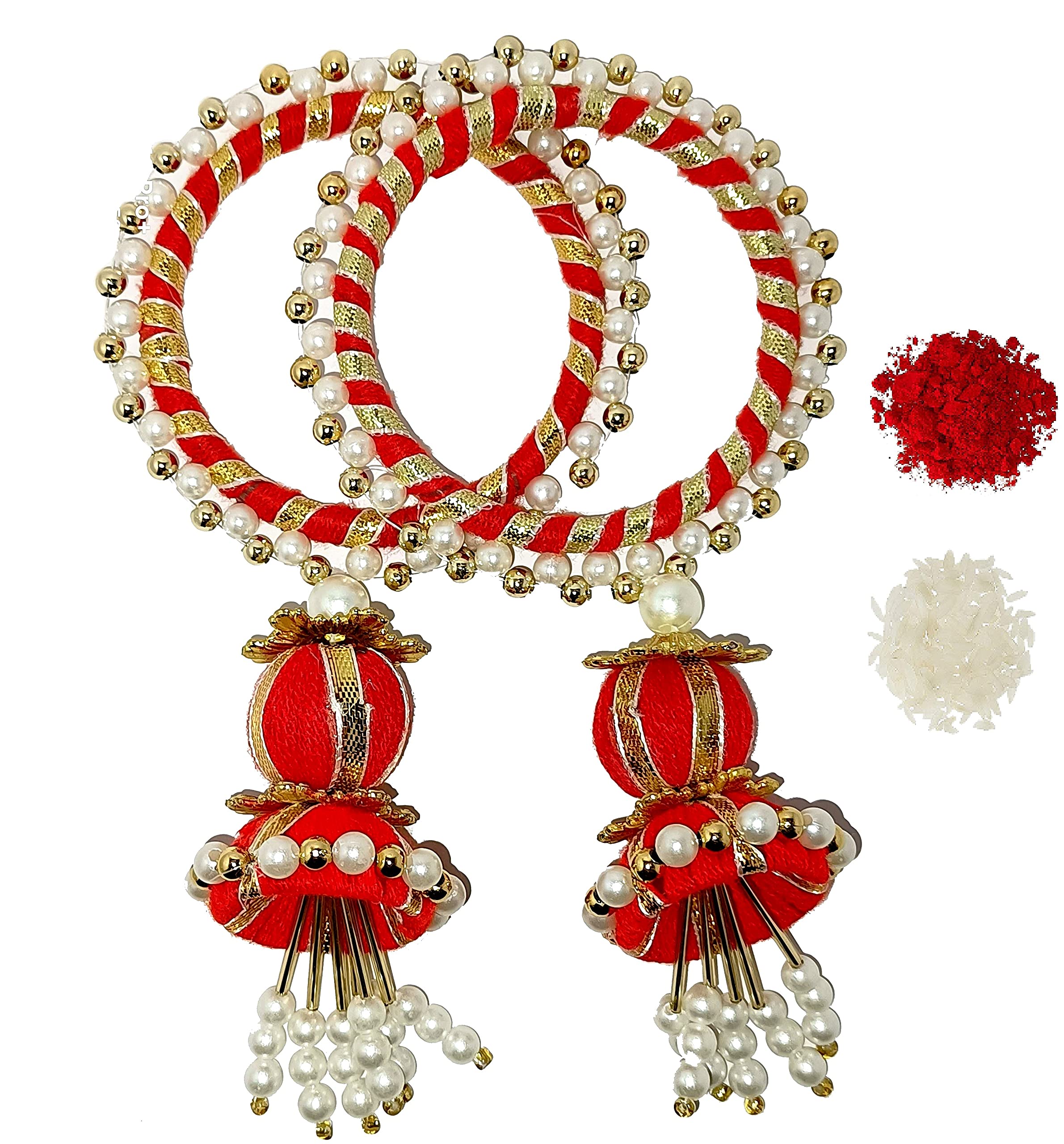 LYONIC Kundan Gold Plated chuda Rakhi for bhabhi Combo (Set of 2)(made in India) (B08CGLX9CF) Amazon Price History, Amazon Price Tracker