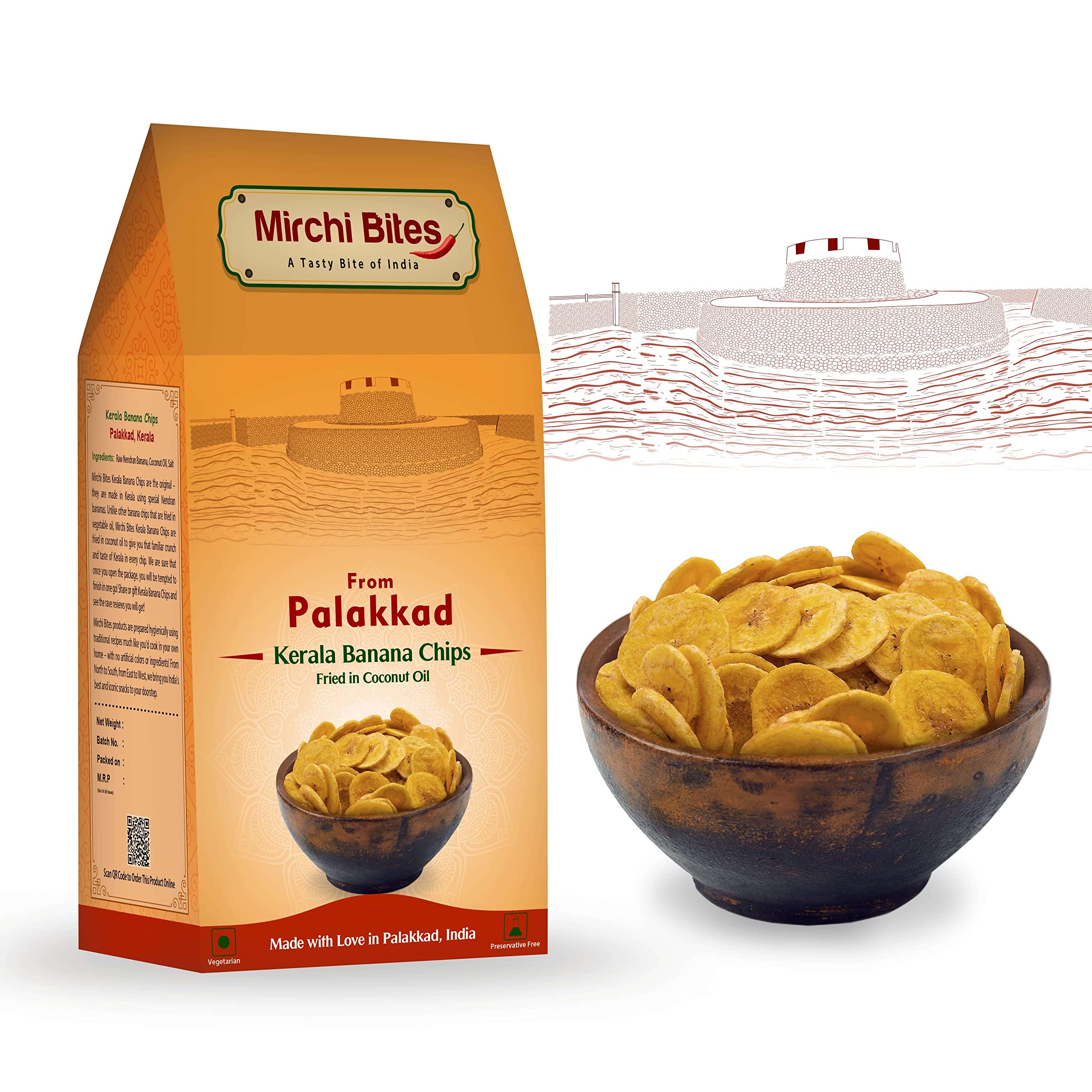 Mirchi Bites Palakkad Kerala Banana Chips | Coconut Oil | Made in Kerala | Authentic Kerala Taste | Nendran Banana Chips | Thin and Crispy | 250G (B0BNDZQXT9) Amazon Price History, Amazon Price Tracker