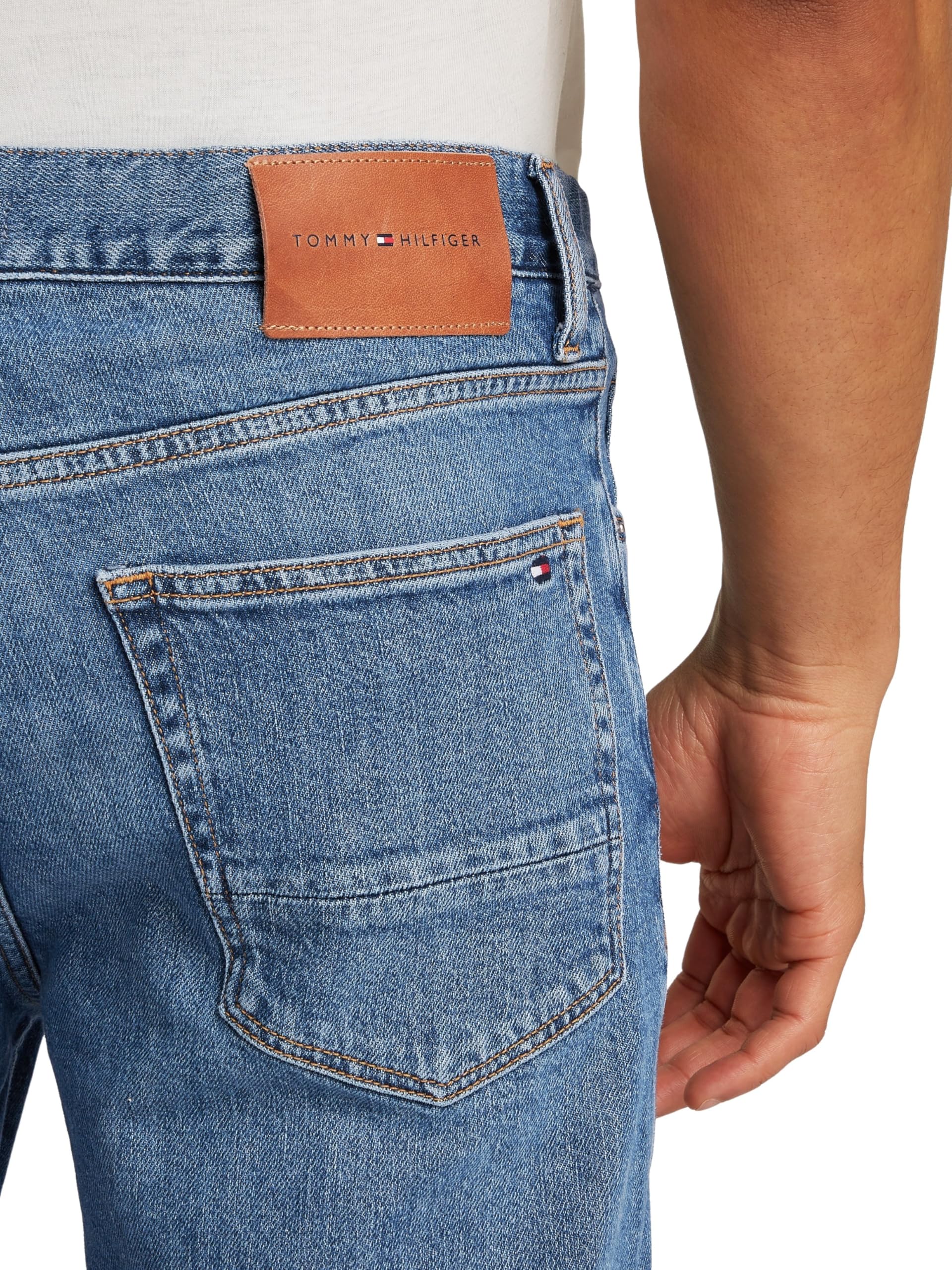 Tommy Hilfiger Tapered Harlem Str Roger Indigo Mw0mw38815 - Stożkowy Mężczyźni